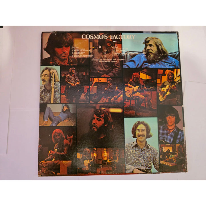 Tom and John Fogarty Stu Cook dog Clifford Cosmos Factory original LP signed with proof.
