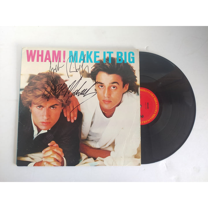 Wham make it big George Michael Andrew ridgeley original LP signed with proof