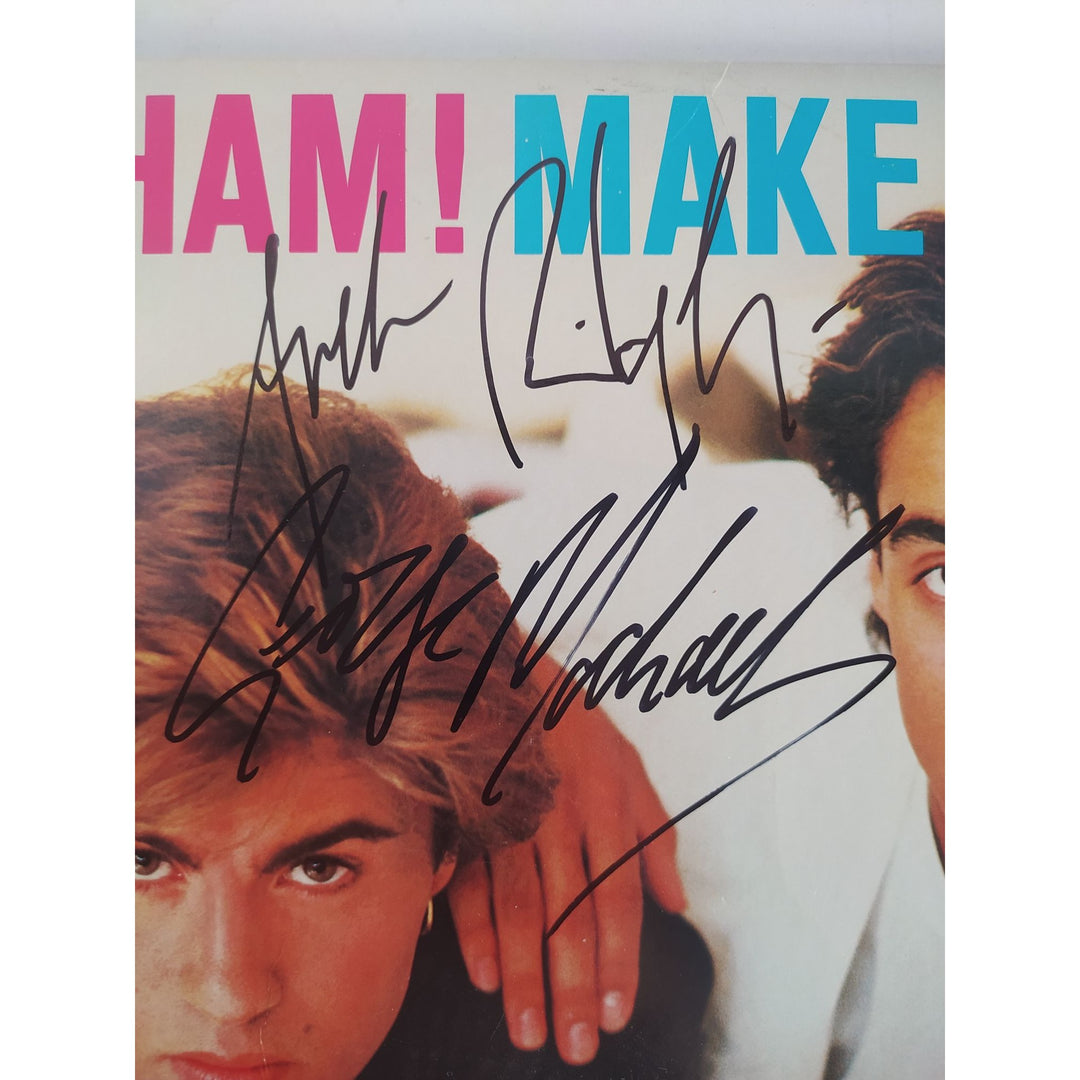 Wham make it big George Michael Andrew ridgeley original LP signed with proof