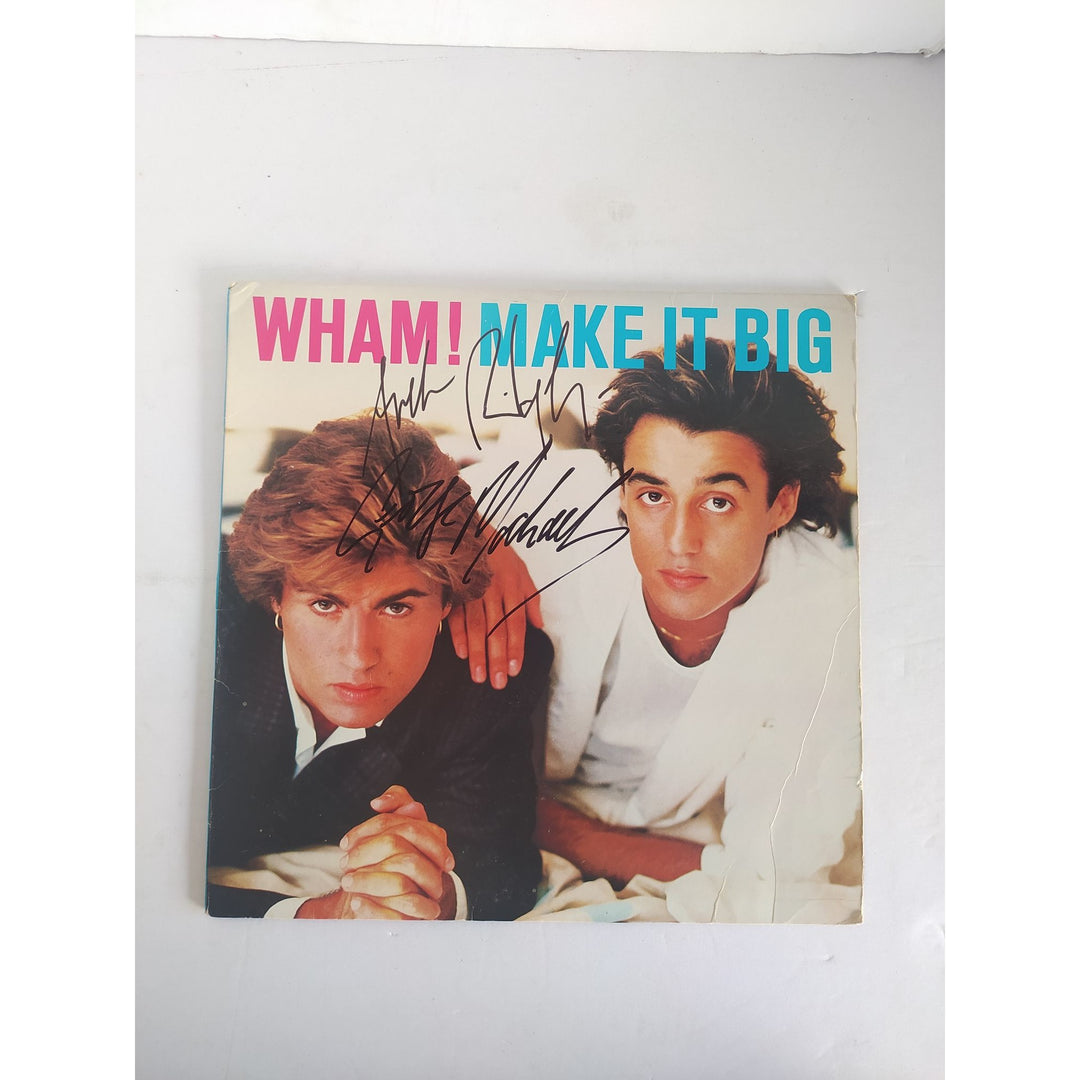 Wham make it big George Michael Andrew ridgeley original LP signed with proof