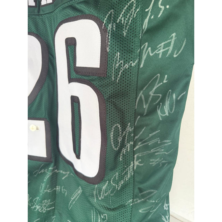 Saquon Barkley Philadelphia Eagles Superbowl XIL game model jersey team signed (45 plus signed) with proof.
