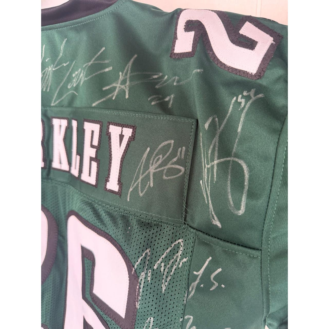 Saquon Barkley Philadelphia Eagles Superbowl XIL game model jersey team signed (45 plus signed) with proof.