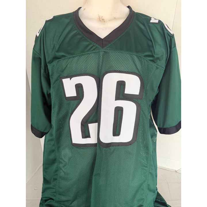 Saquon Barkley Philadelphia Eagles Superbowl XIL game model jersey team signed (45 plus signed) with proof.