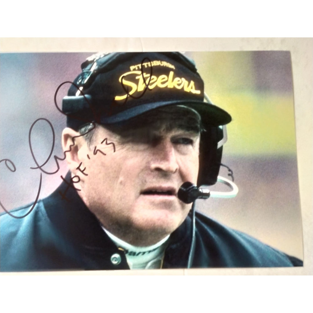 Chuck Noll, Pittsburgh, Steelers, Hall of Famers, 5x7 photo, signed