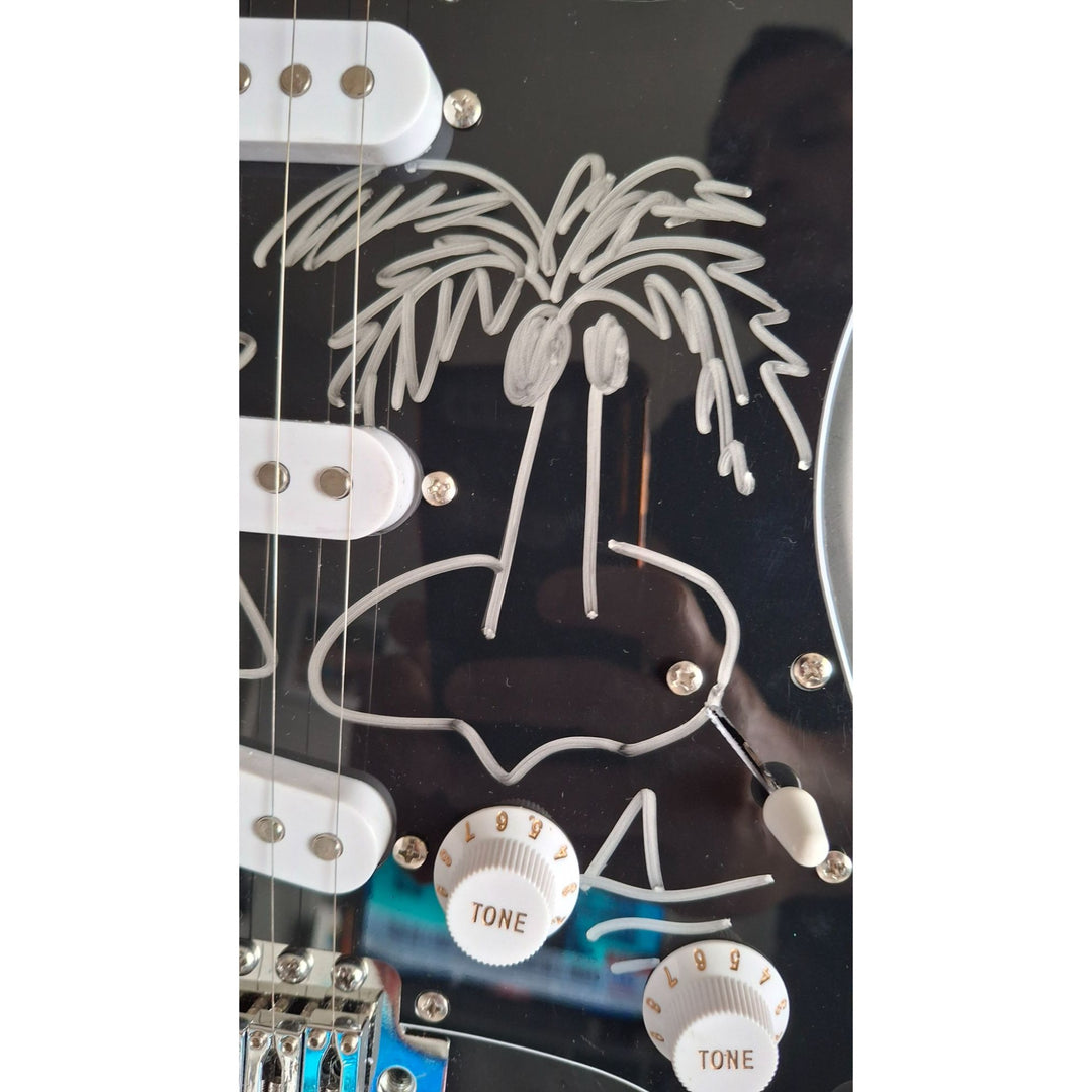 Jimmy Buffett Fender Stratocaster full size electric guitar signed with proof