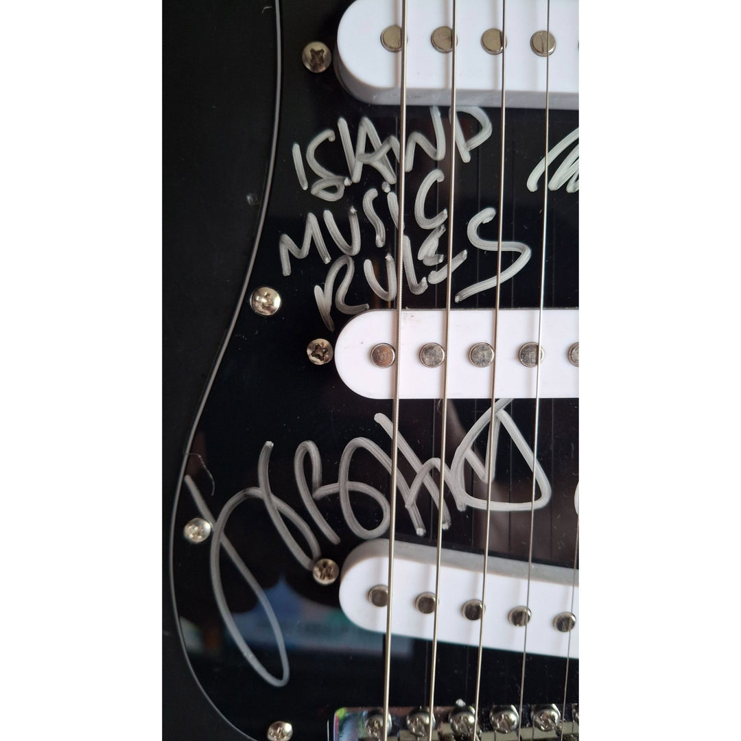 Jimmy Buffett Fender Stratocaster full size electric guitar signed with proof