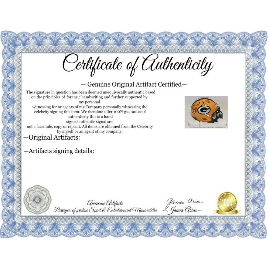 Green Bay Packers Jordan Love & Josh Jacobs Riddell mini helmet signed with proof Awesome Artifacts