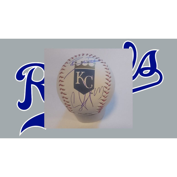 Kansas City Royals Bobby Witt Jr Salvador Perez official Rawlings MLB baseball signed with proof