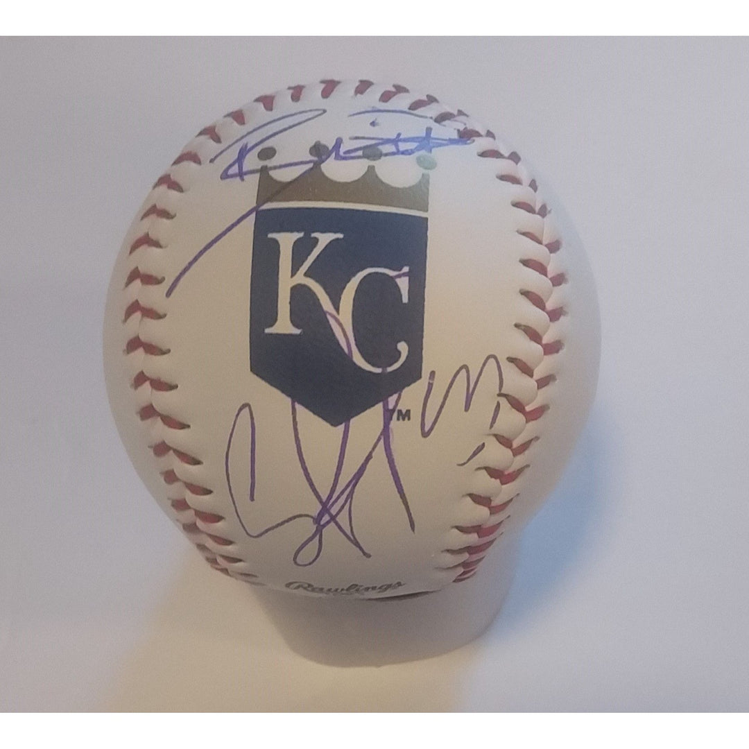 Kansas City Royals Bobby Witt Jr Salvador Perez official Rawlings MLB baseball signed with proof