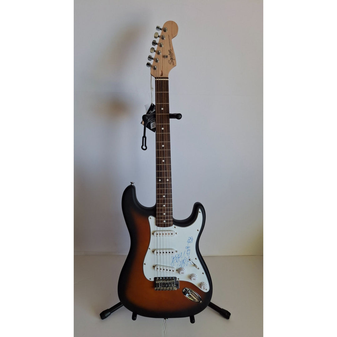 Garcia, Jerry Grateful Dead Co-Founder with sketch Fender Stratocaster Squier electric guitar signed with proof