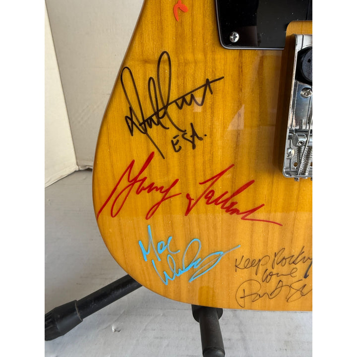Bruce Springsteen and the E street band Telecaster electric guitar signed with proof.