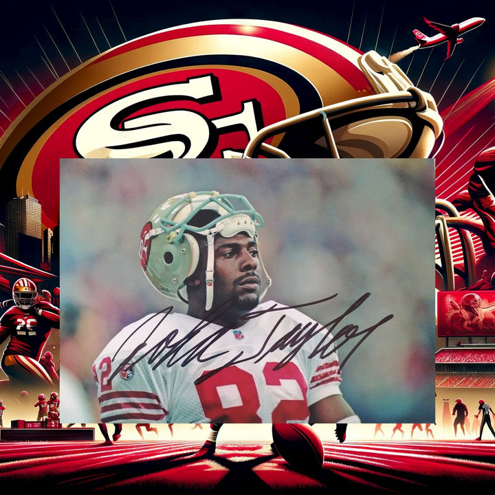 John Taylor, San Francisco, 49ers, signed, 5x7 photo, with proof