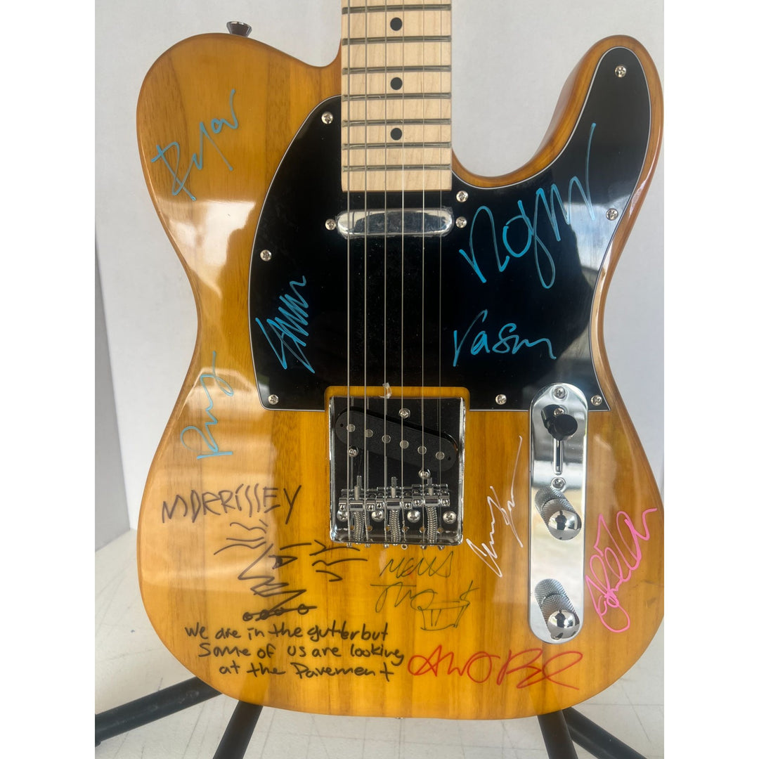 Robert Smith The Cure & Morrissey & The Smith Telecaster electric guitar signed with proof