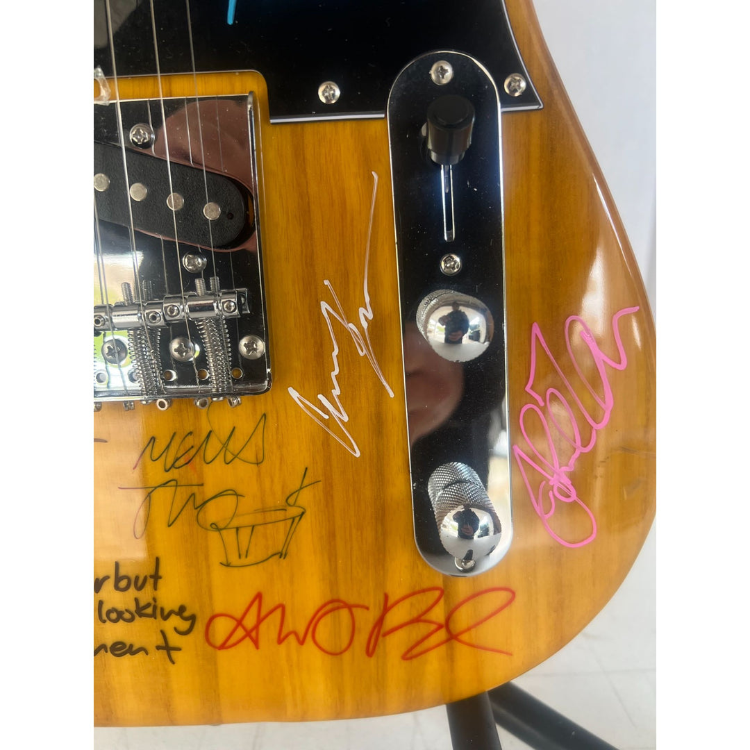 Robert Smith The Cure & Morrissey & The Smith Telecaster electric guitar signed with proof