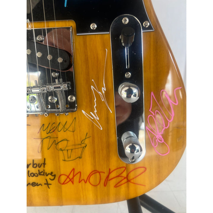 Robert Smith The Cure & Morrissey & The Smith Telecaster electric guitar signed with proof