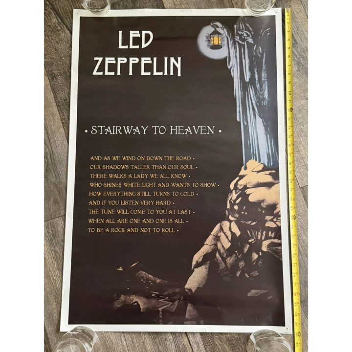 Led Zeppelin original vintage concert poster signed and framed.