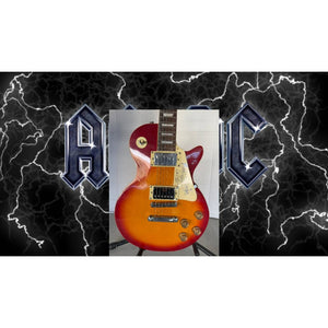 ACDC Angus Young Brian Johnson Les Paul vintage electric guitar signed with full provenance, photo proof and AI certification