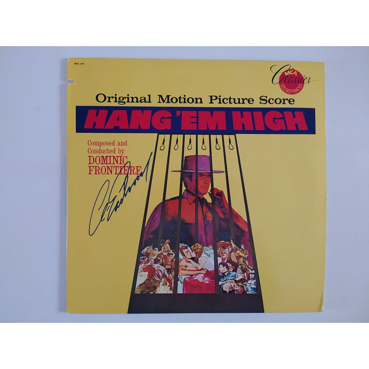 Clint Eastwood hang them High original motion picture LP signed with proof