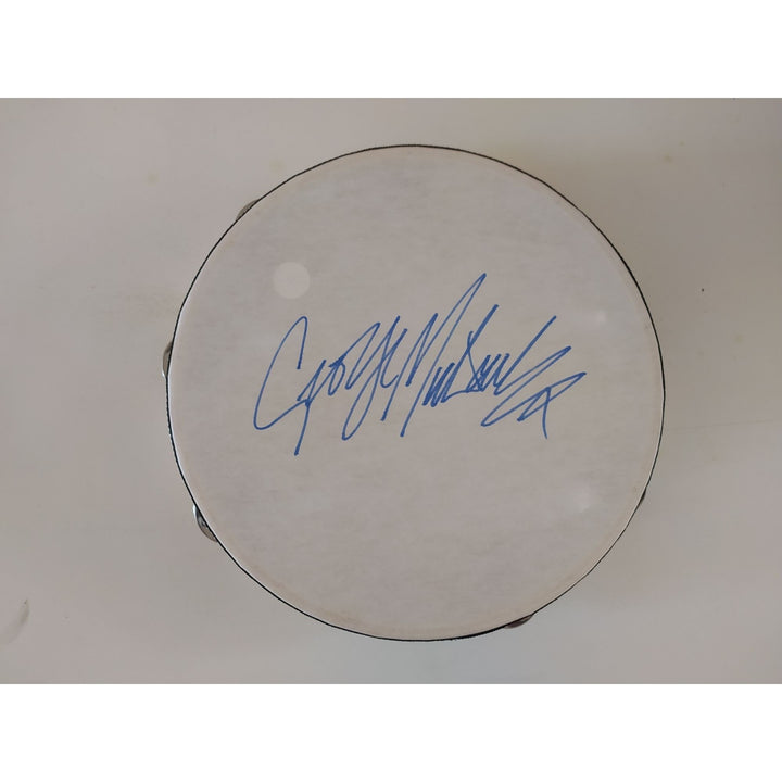 George Michael lead singer of Wham 14 inch tambourine signed with proof