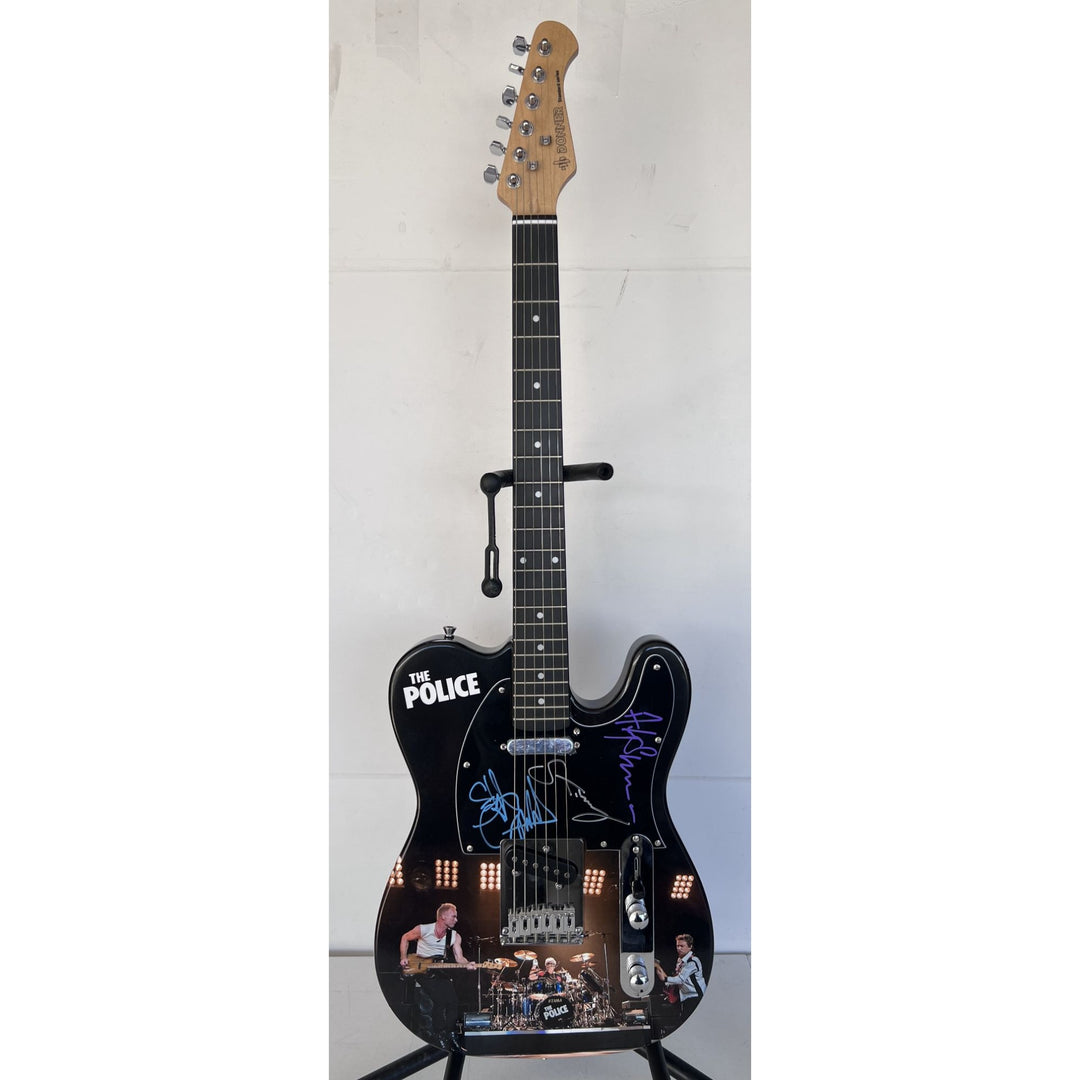 Sting Gordon Summer Stuart Copeland Andy Summers  The Police One of a Kind" telecaster full size electric guitar signed with proof.