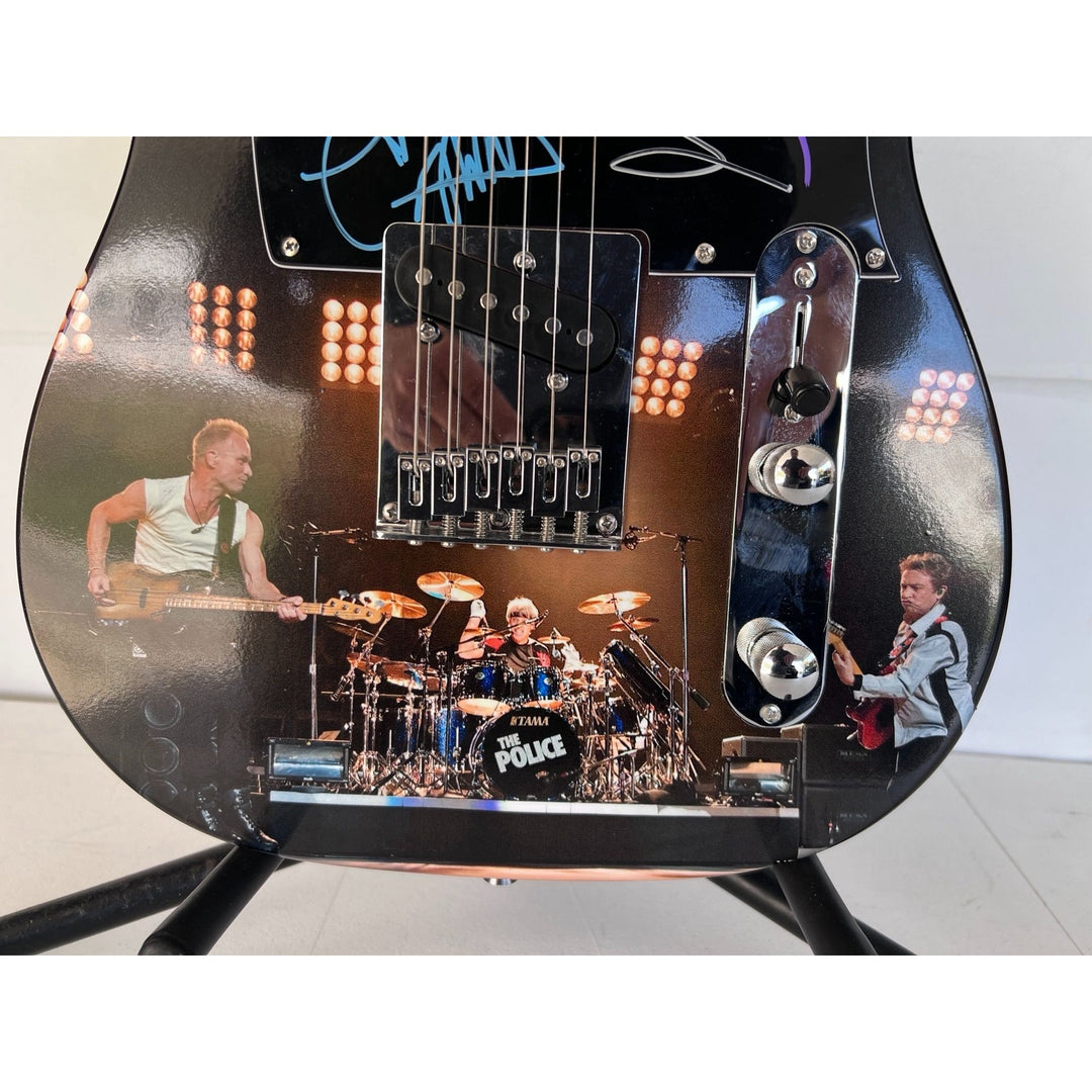 Sting Gordon Summer Stuart Copeland Andy Summers  The Police One of a Kind" telecaster full size electric guitar signed with proof.