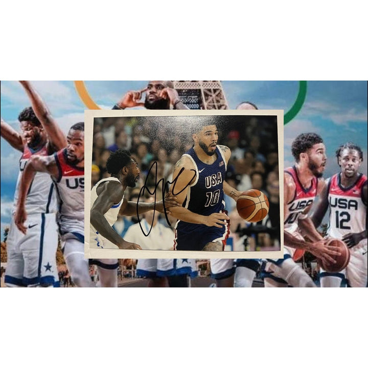 Jayson Tatum Men’s Basketball  USA 5x7 photo signed