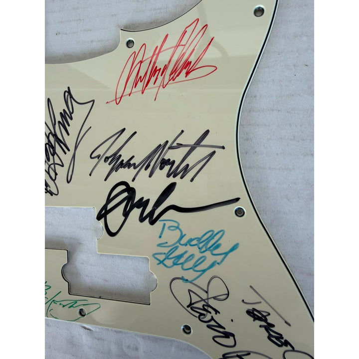 Stevie Ray Vaughan Johnny Winter BB King blues legends signed electric guitar pickguard signed with proof.
