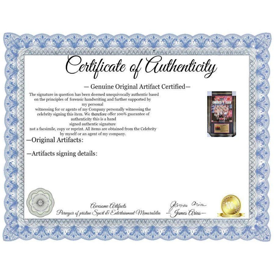 USA basketball team "The Dream team"13 signed in all Michael Jordan , Larry Bird, Magic Johnson 1992 vintage poster signed with proof