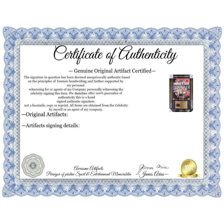 USA basketball team "The Dream team"13 signed in all Michael Jordan , Larry Bird, Magic Johnson 1992 vintage poster signed with proof