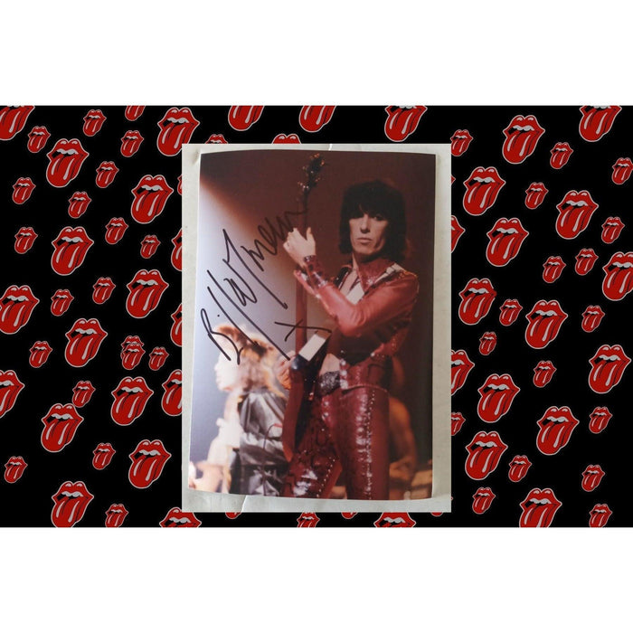 Bill Wyman 5x7 photo Rolling Stones bass player signed with proof