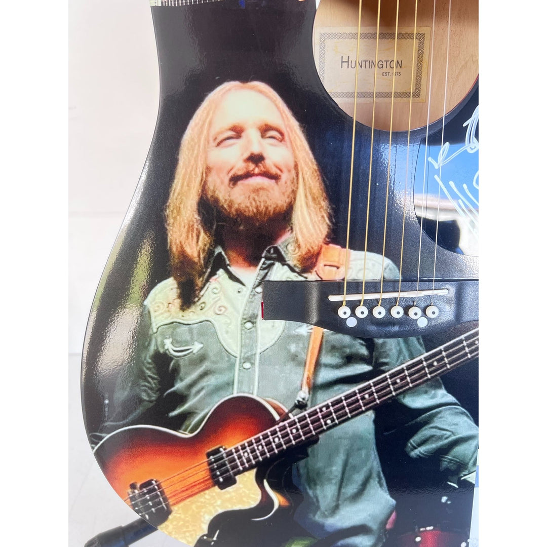 Tom Petty one of a kind full size acoustic guitar signed with proof and Tom added a sketch