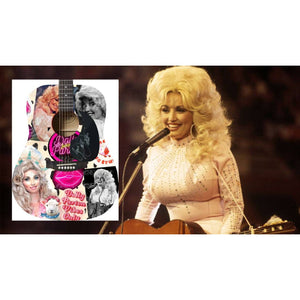 Dolly Parton (one of a kind ) full size acoustic guitar signed with proof 