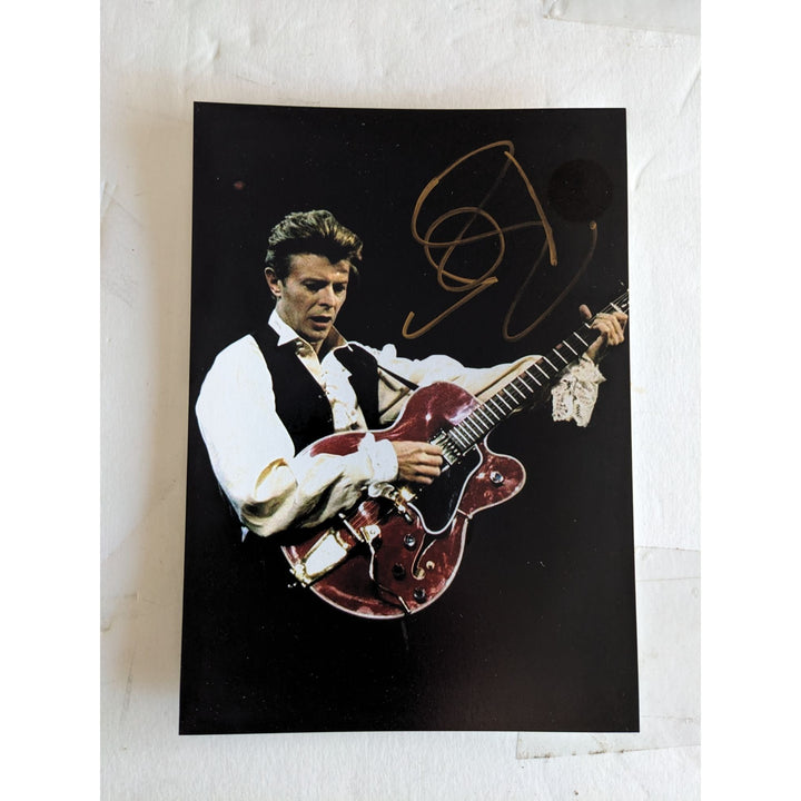 David Bowie 5x7 photo signed with proof