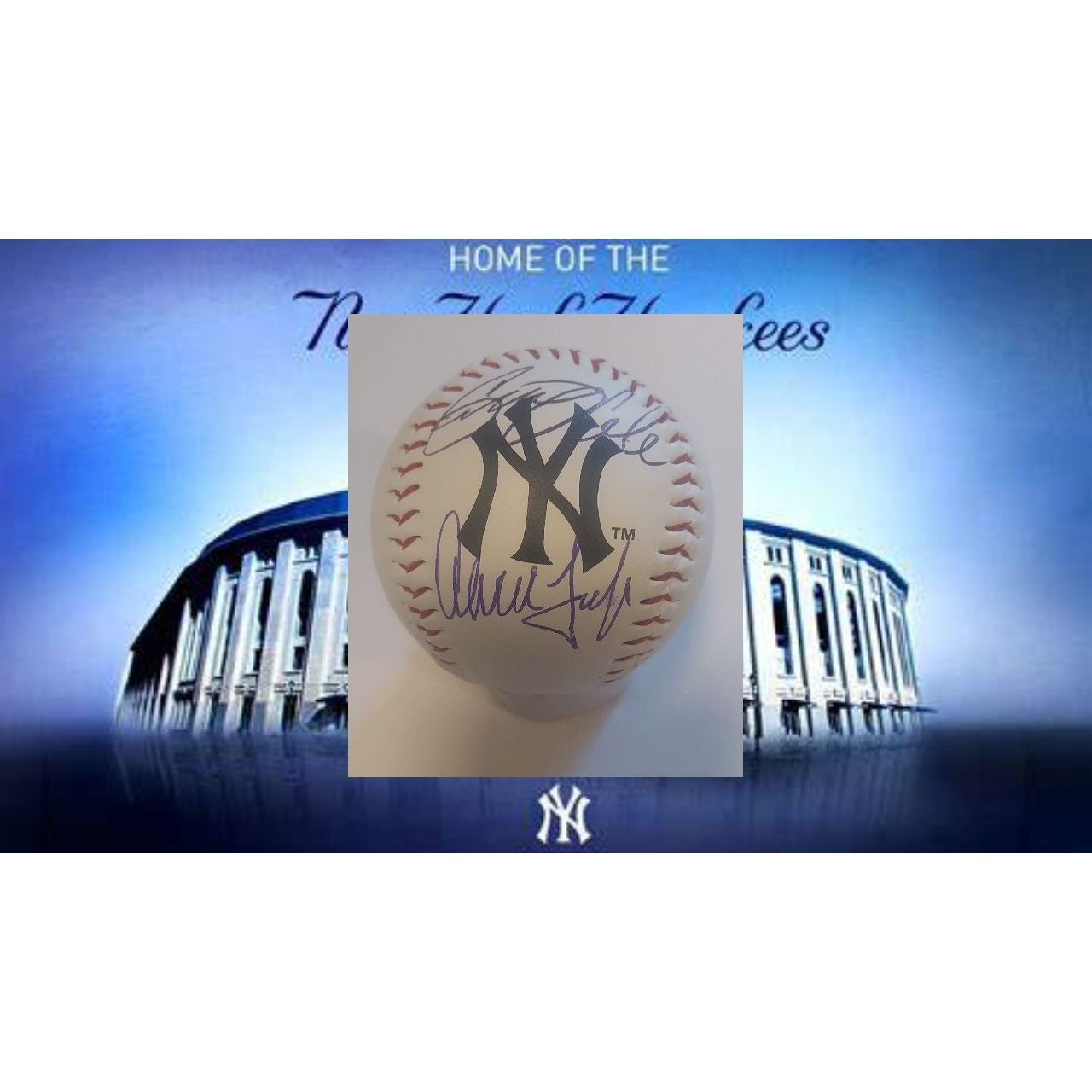 New York Yankees Gerrit Cole and Aaron Judge Rawlings official MLB baseball signed with proof