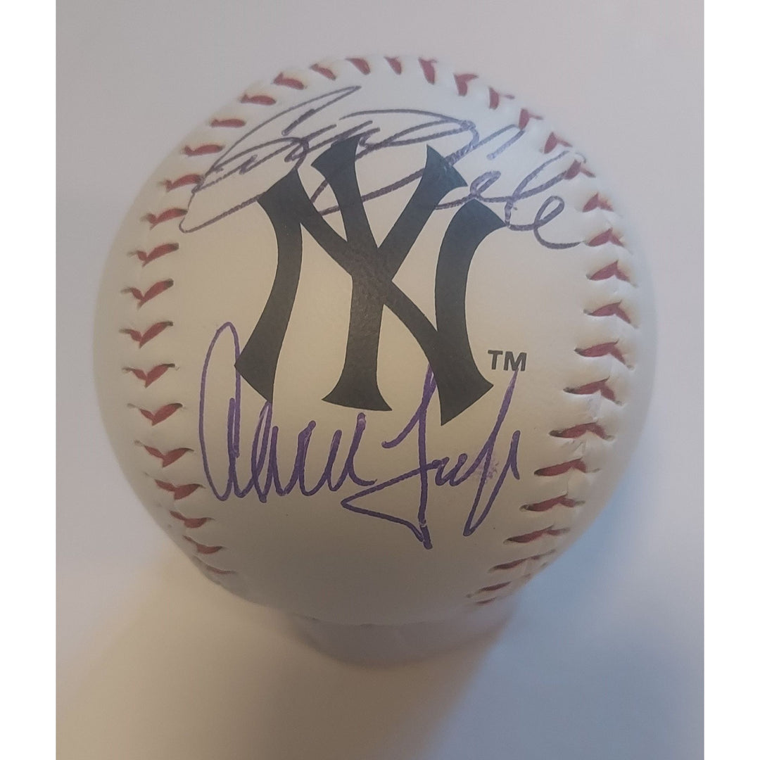 New York Yankees Gerrit Cole and Aaron Judge Rawlings official MLB baseball signed with proof