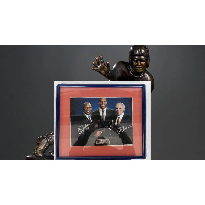 Bo Jackson Cam Newton Pat Sullivan Auburn Heisman Trophy award winners 8x10 photo signed and framed with proof