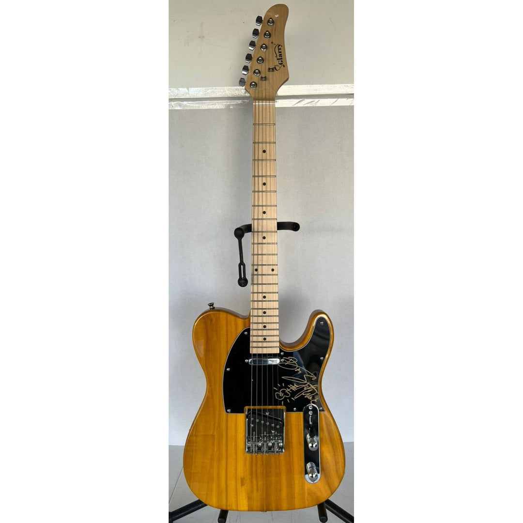 Bruce Springsteen signed with sketch full size honey telecaster signed with proof