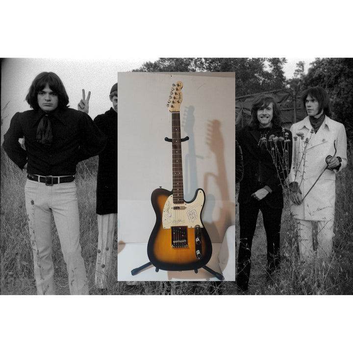 CSNY David Crosby , Stephen Stills, Graham Nash, Neil Young authentic Fender telecaster full size electric guitar signed with proof