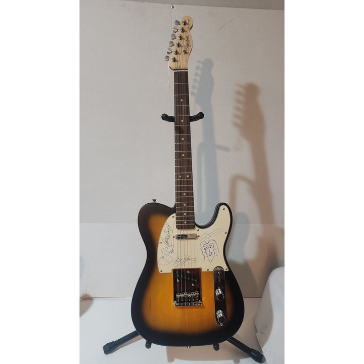 CSNY David Crosby , Stephen Stills, Graham Nash, Neil Young authentic Fender telecaster full size electric guitar signed with proof
