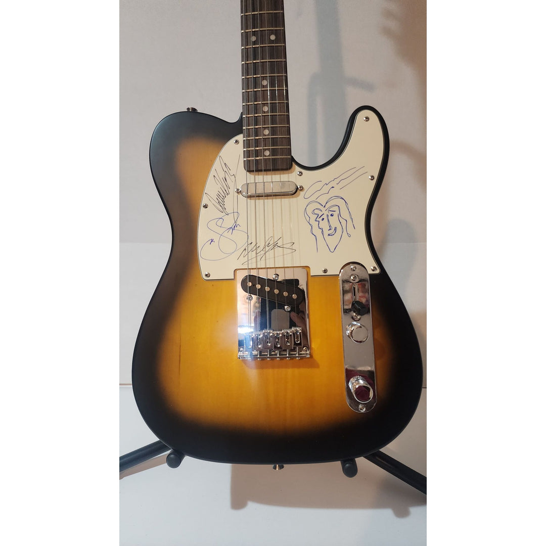 CSNY David Crosby , Stephen Stills, Graham Nash, Neil Young authentic Fender telecaster full size electric guitar signed with proof