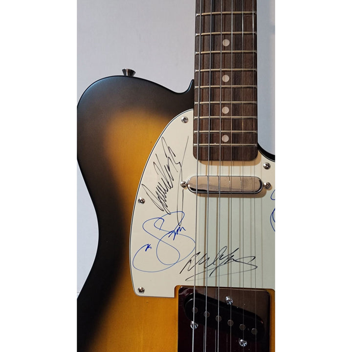 CSNY David Crosby , Stephen Stills, Graham Nash, Neil Young authentic Fender telecaster full size electric guitar signed with proof