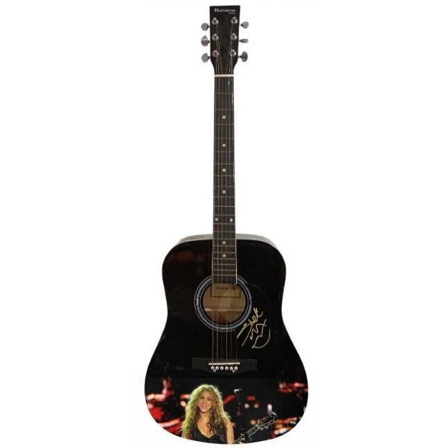"Shakira" Mebarak Ripoll Columbian musician full size acoustic guitar signed with proof.