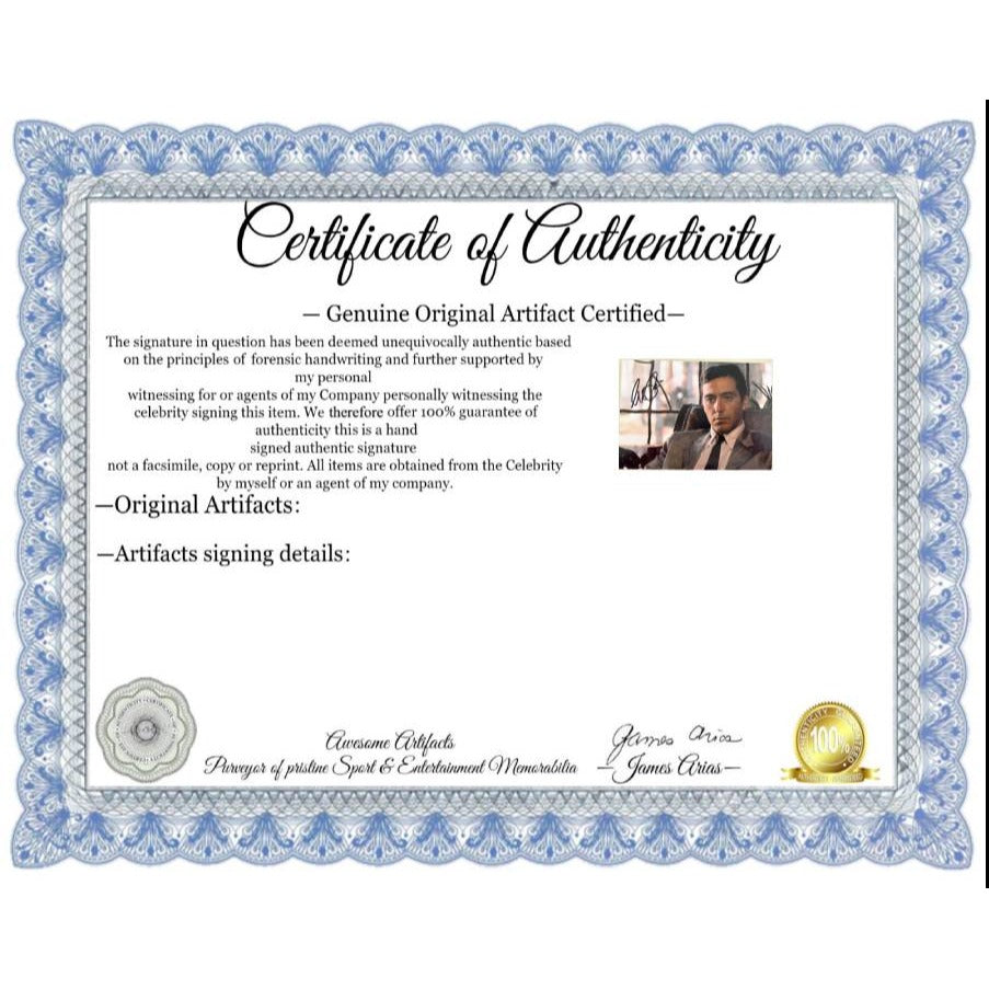 Al Pacino "Michael Corleone, The Godfather" 5X7 photo signed with proof.