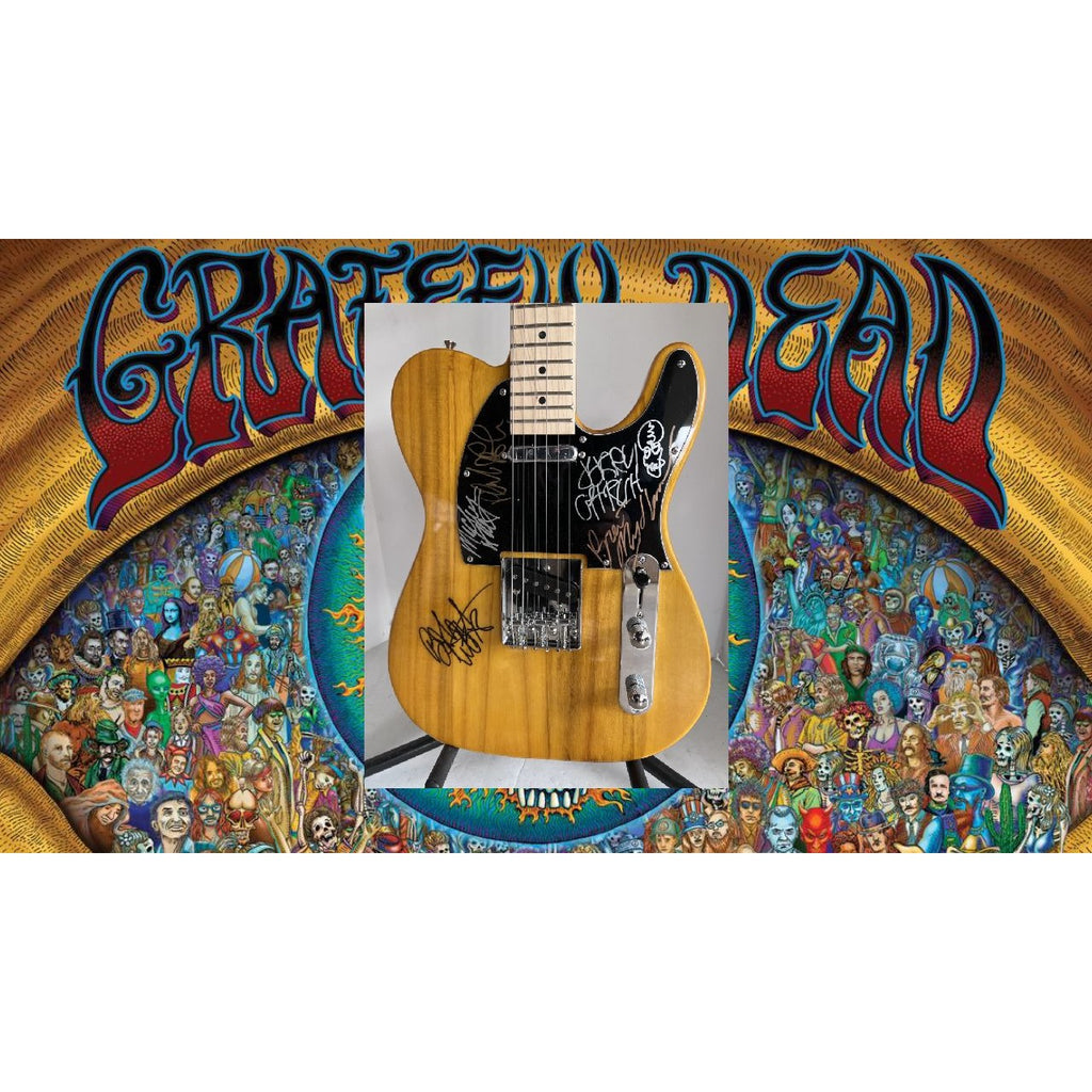 Jerry Garcia Bill Weir Mickey Hart Phil Lesh The Grateful Dead Telecaster electric guitar signed with proof