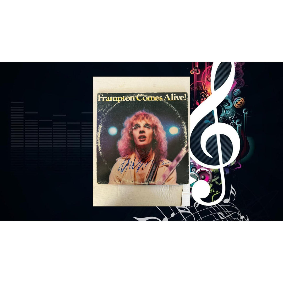 Peter Frampton "Frampton Comes Alive!" LP signed with proof.