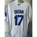 Load image into Gallery viewer, shohei ohtani Los Angeles Dodgers nike jersey signed with proof.
