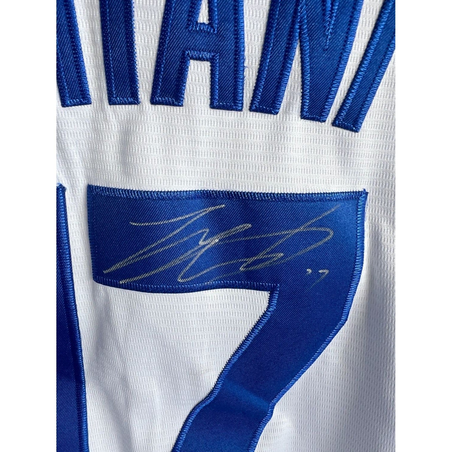 shohei ohtani Los Angeles Dodgers nike jersey signed with proof.