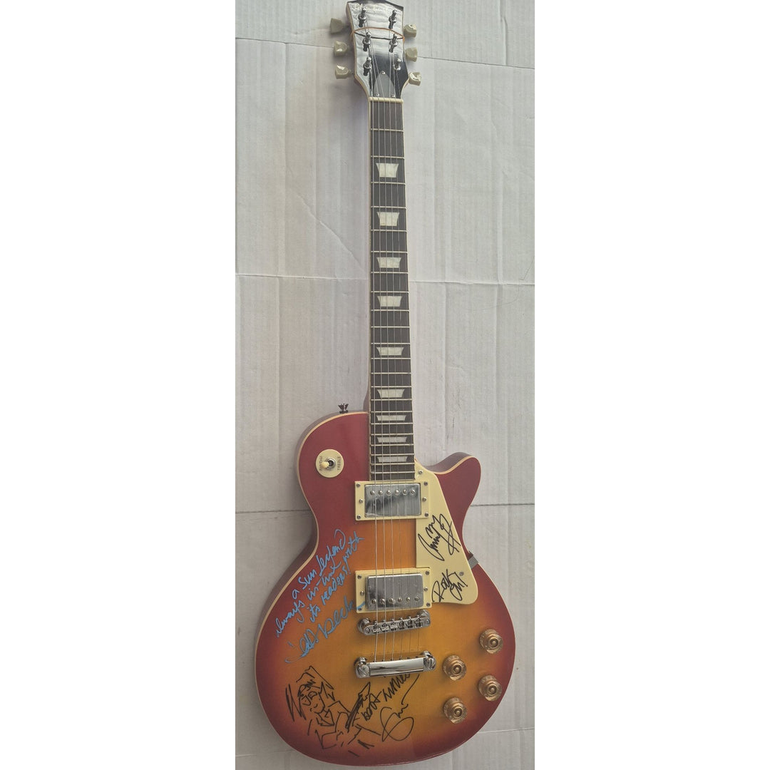 The  Yardbirds Jimmy Page Eric Clapton & Jeff Beck vintage cherry Les Paul Electric Guitar signed with proof..