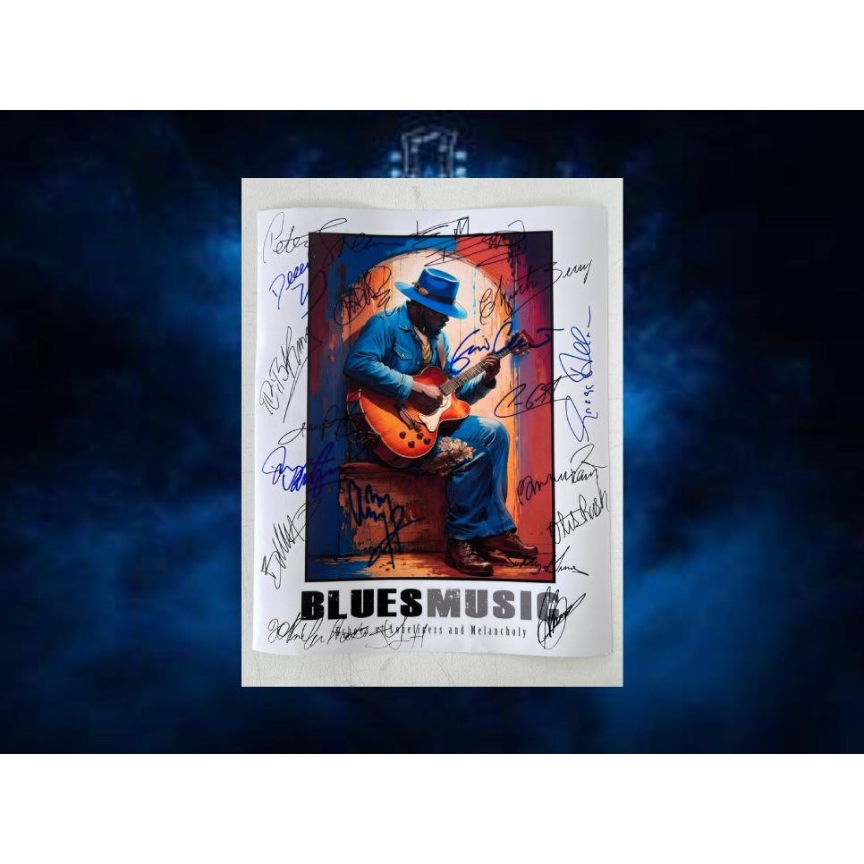 Blues legends (20 ) B. B. King  , John Mayer, Keith Richards, Eric Clapton 16x20 photo signed with proof.