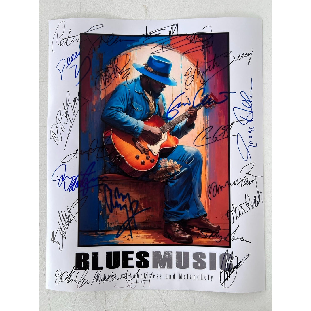 Blues legends (20 ) B. B. King  , John Mayer, Keith Richards, Eric Clapton 16x20 photo signed with proof.